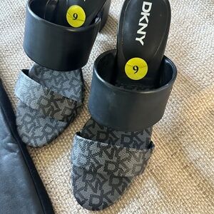 DKNY 3” leather heels, never worn